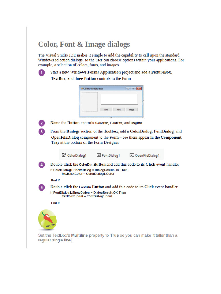 DialogBox MenusStrip | PDF