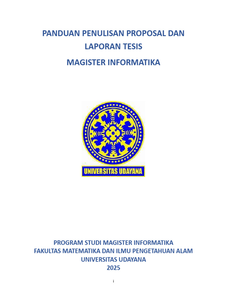 Panduan Penulisan Proposal Dan Laporan Penelitian Tesis Magister ...