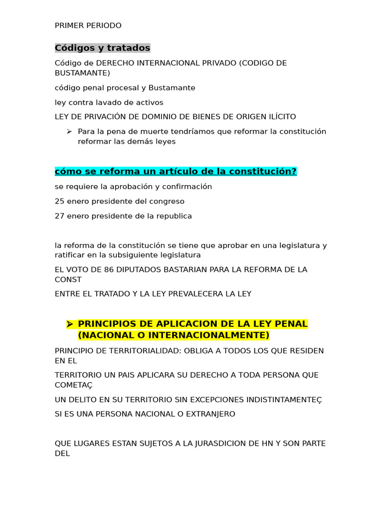 Principios del Derecho Penal en Honduras | PDF | Extradición | Honduras