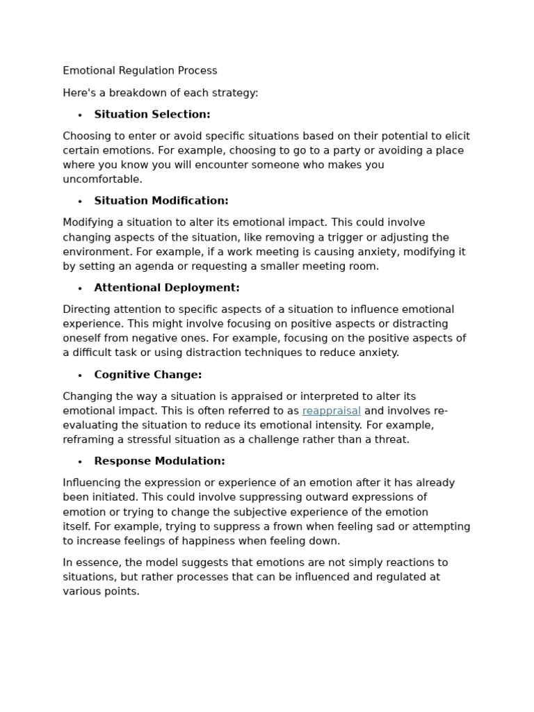 Strategies for Emotional Regulation | PDF