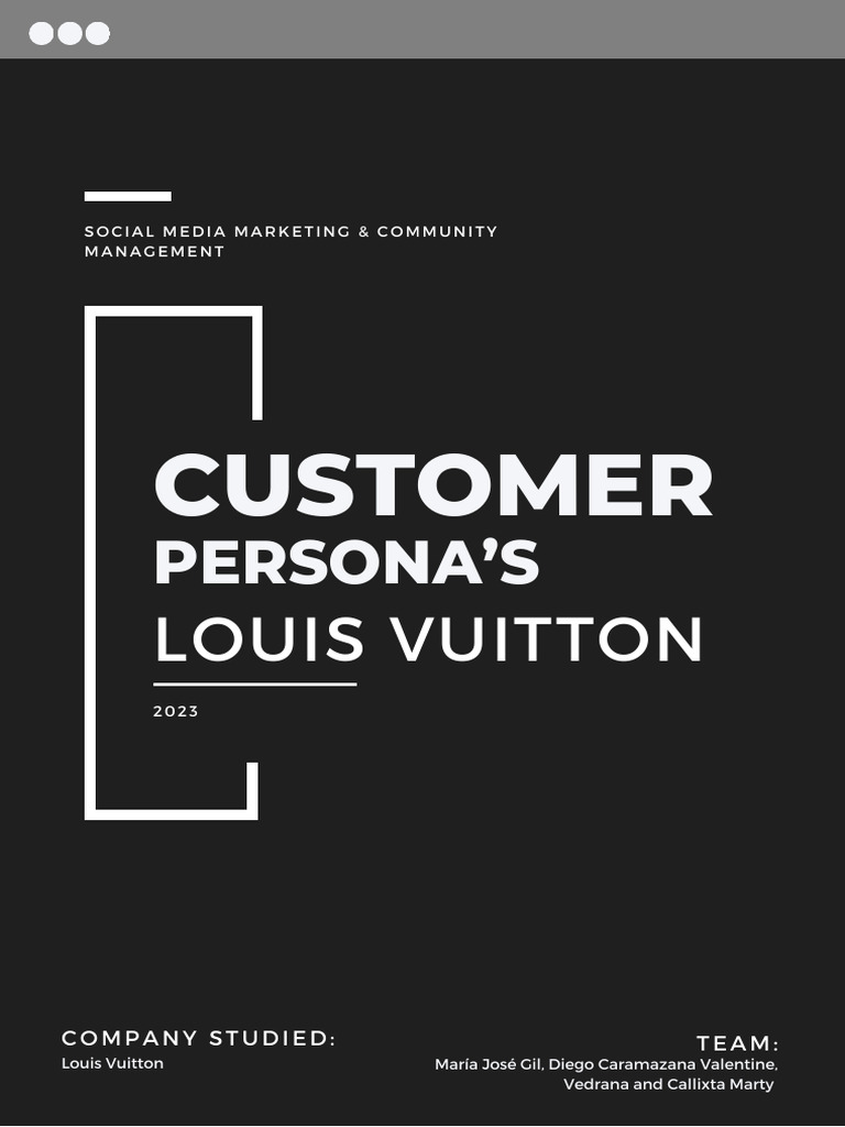 Louis Vuitton 2023 Customer Personas Analysis | PDF | Luxury Goods | Brand