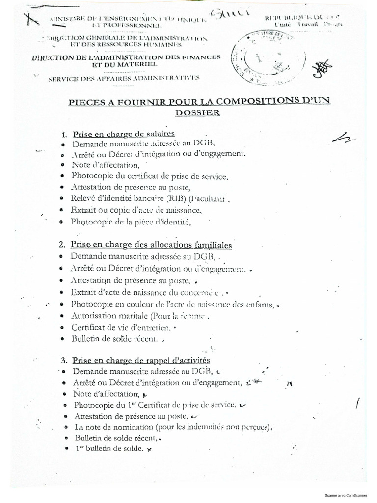 Pièce À Fournir | PDF