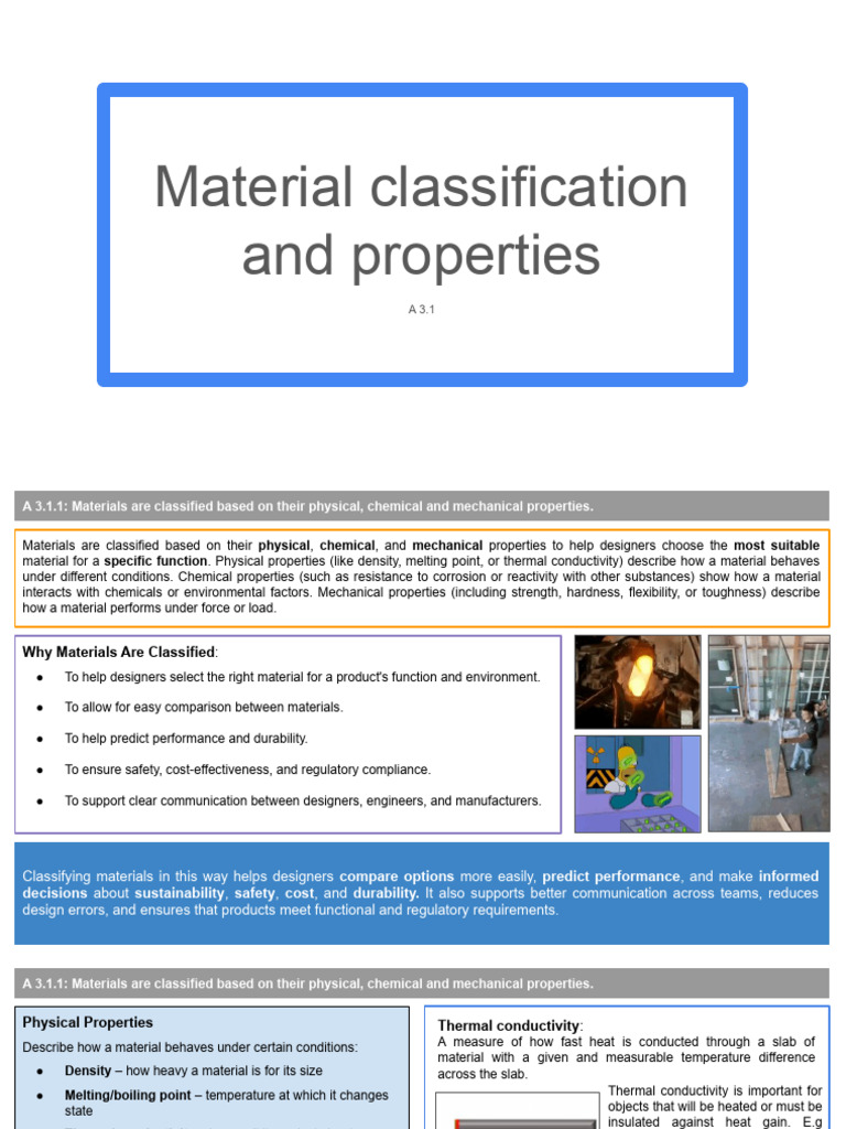 A 3.1 - Material Classification and Properties. | PDF | Composite ...