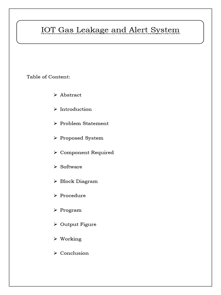 IOT Gas Leakage and Alert System | PDF | Internet Of Things | Arduino