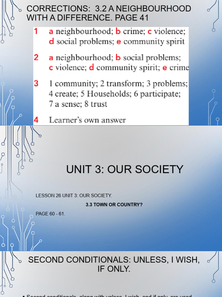 Lesson 26 3.3 Town or Country | PDF | Linguistics | Grammar