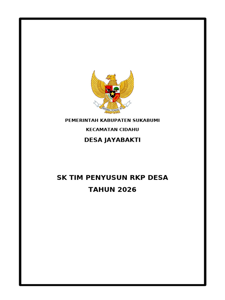 SK Pembentukan Tim RKP Desa 2026 | PDF