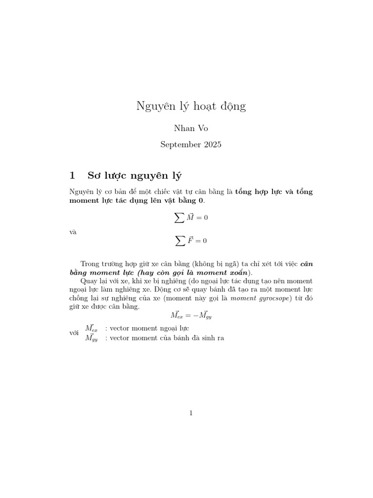 Nguyên Lý Ho T Đ NG | PDF