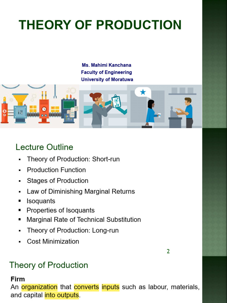 Lesson 5 - Theory of Production | PDF | Production Function | Business ...