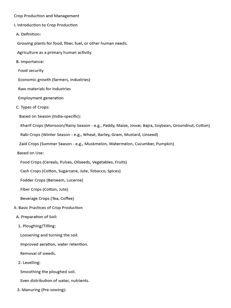 Crop Production and Management | PDF | Crops | Agriculture