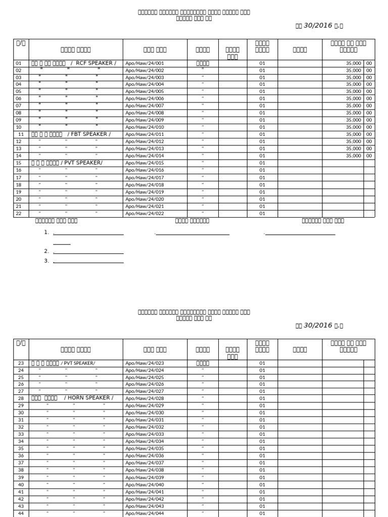 Inventory Form As of June 2024 2 | PDF