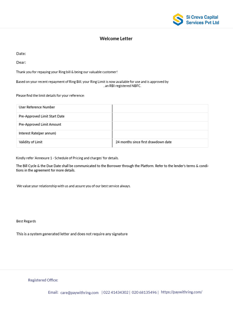 Welcome Letter IDEP695134564779PEZT 316974286571698 | PDF | Interest ...