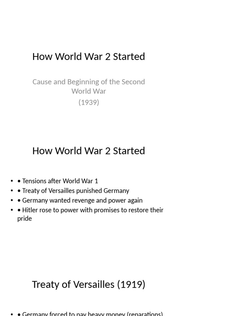 Causes of World War 2 Explained | PDF