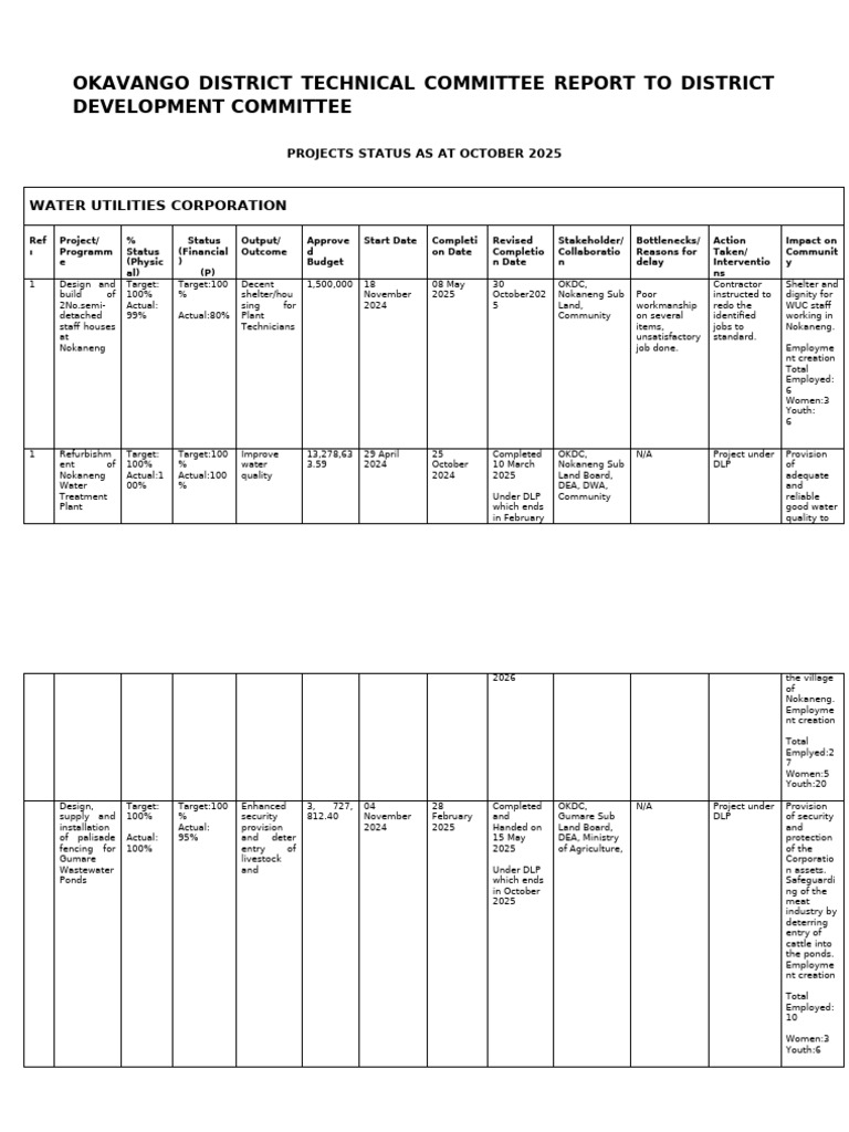 DTC Report October 2025 SUMMARISED REV 1 | PDF | Employment