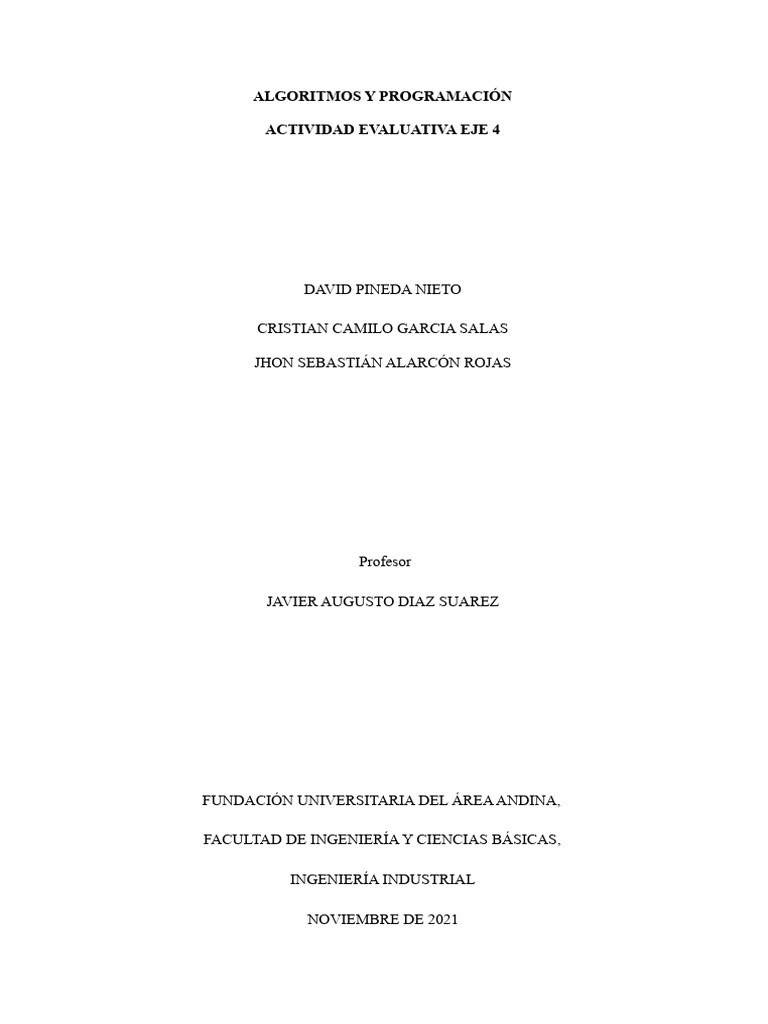 Algoritmos y Programación en C++ | PDF