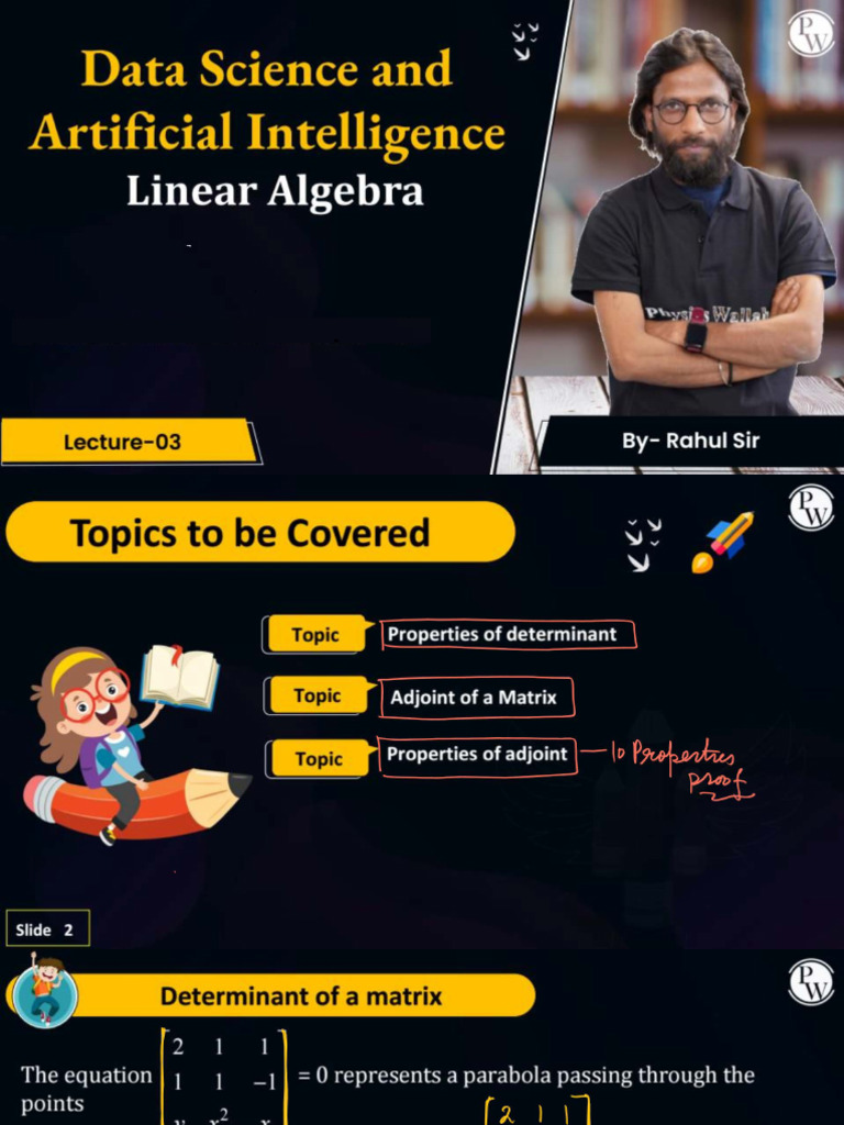 Linear Algebra 03 - Class Notes | PDF