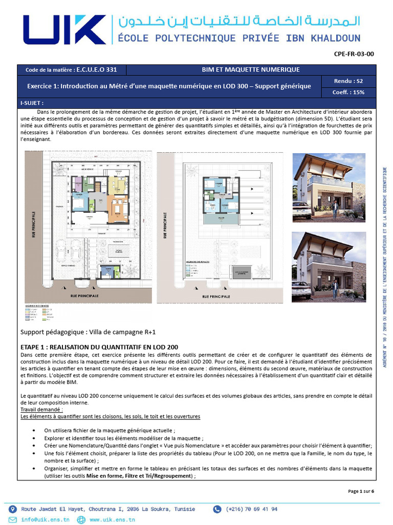 Métré et Budgétisation en BIM LOD 300 | PDF | Planification | Building ...