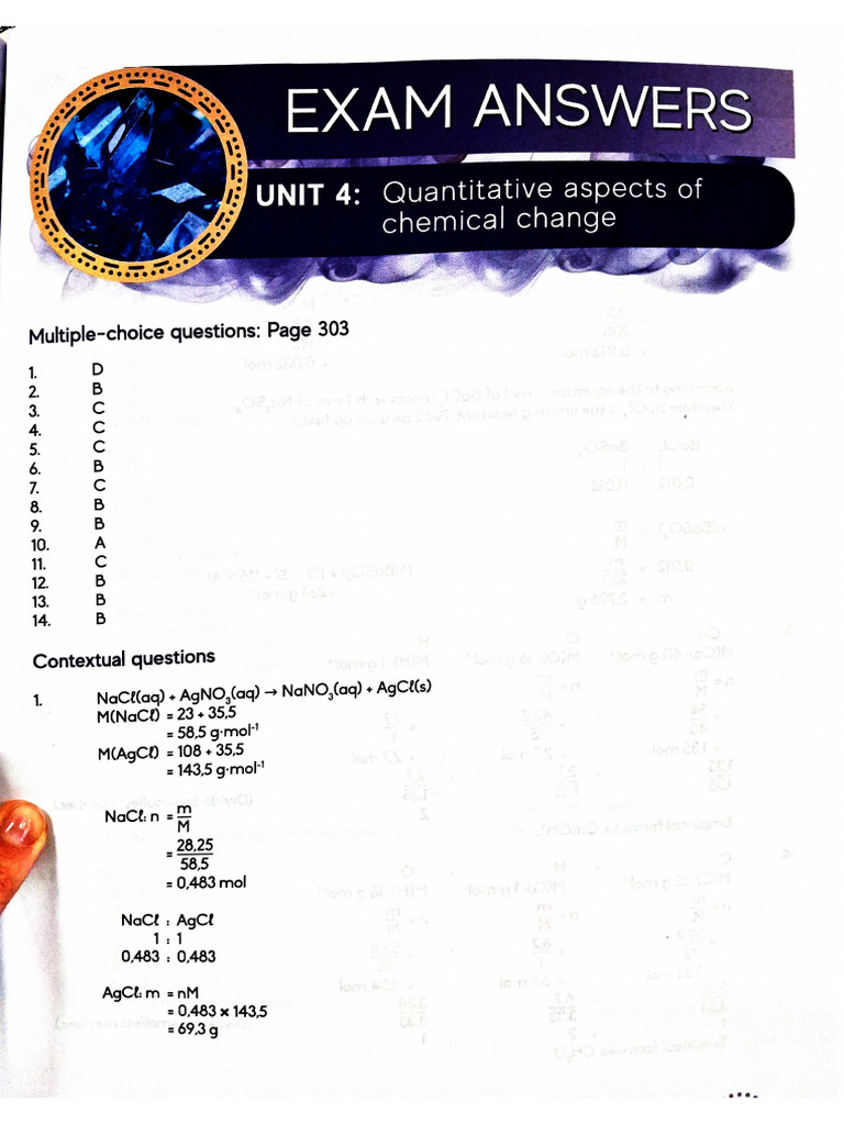 Exam Ques Memo Unit 4 Chem | PDF