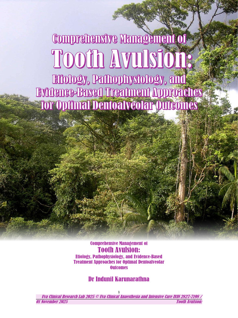 Comprehensive Tooth Avulsion Management | PDF | Periodontology | Dental ...