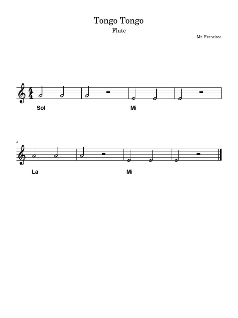 Tongo Tongo Flute | PDF