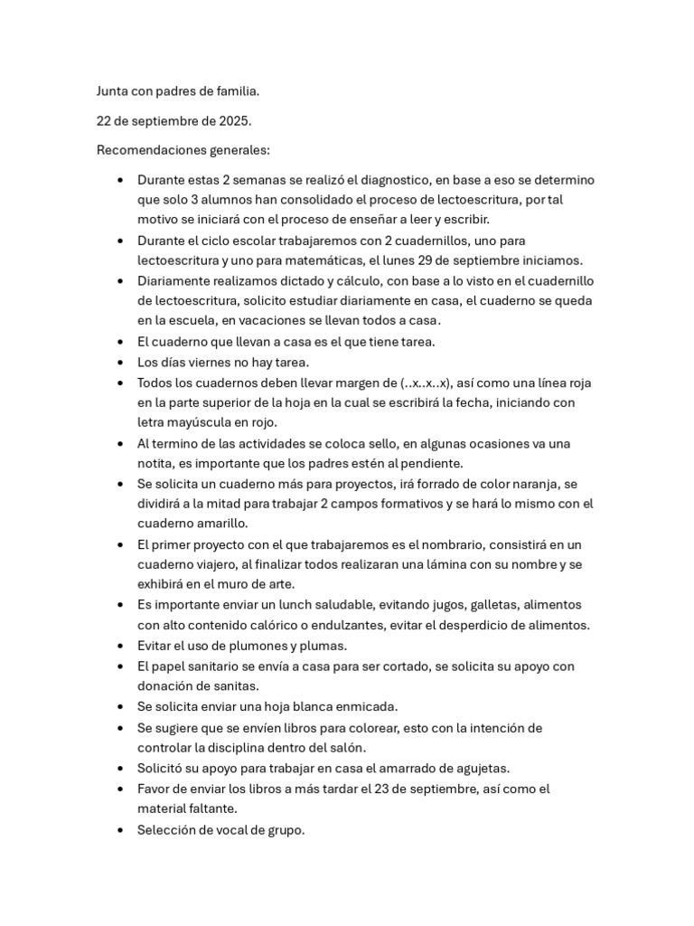 1er Junta | PDF