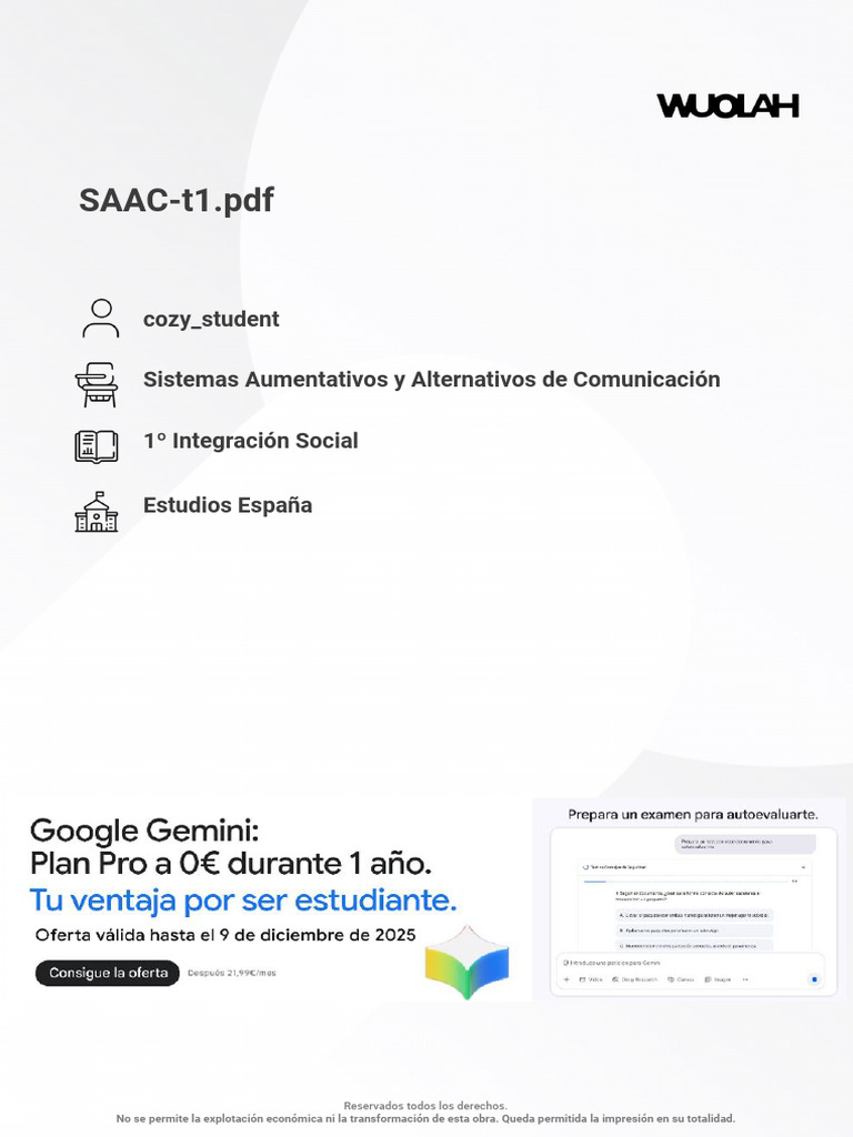 Wuolah Free SAAC t1 | PDF | Oído | Comunicación
