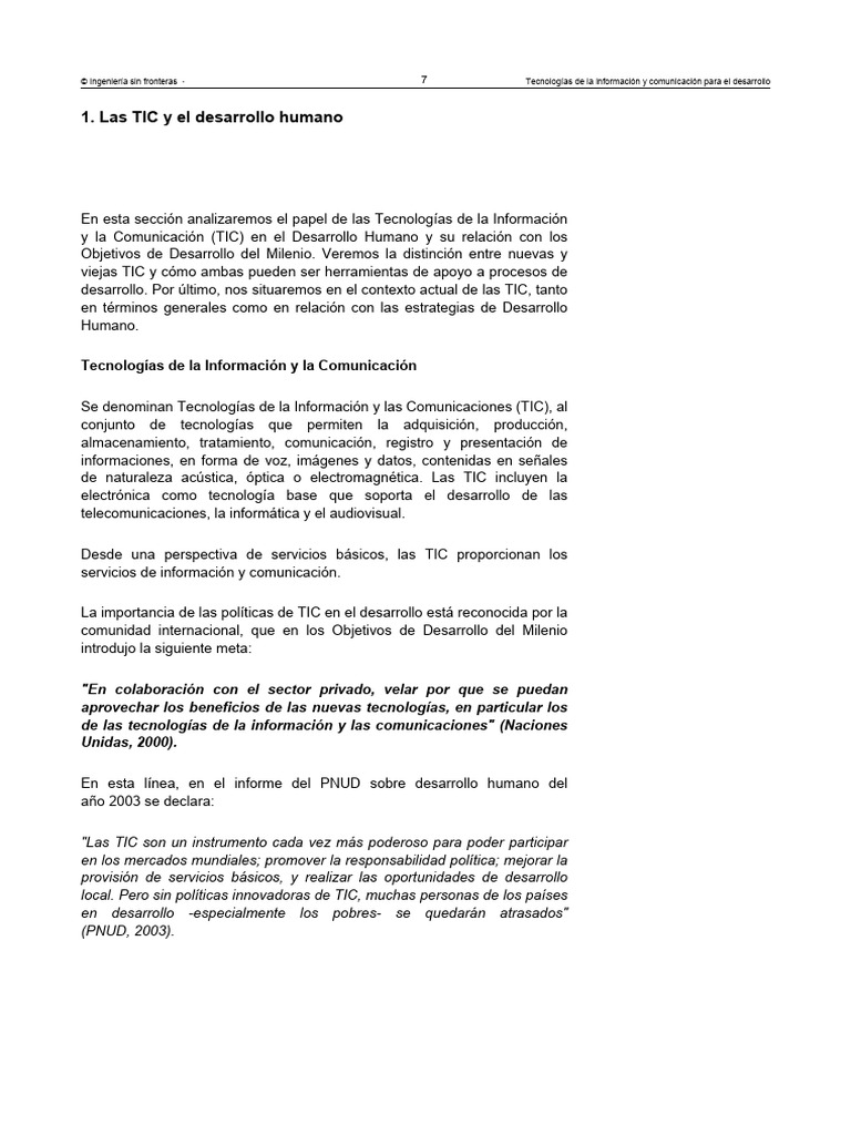 Tecnologias de La Informacion y Comunicacion | PDF