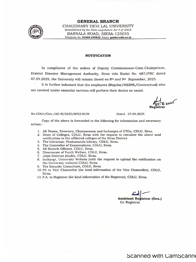 Notification | PDF