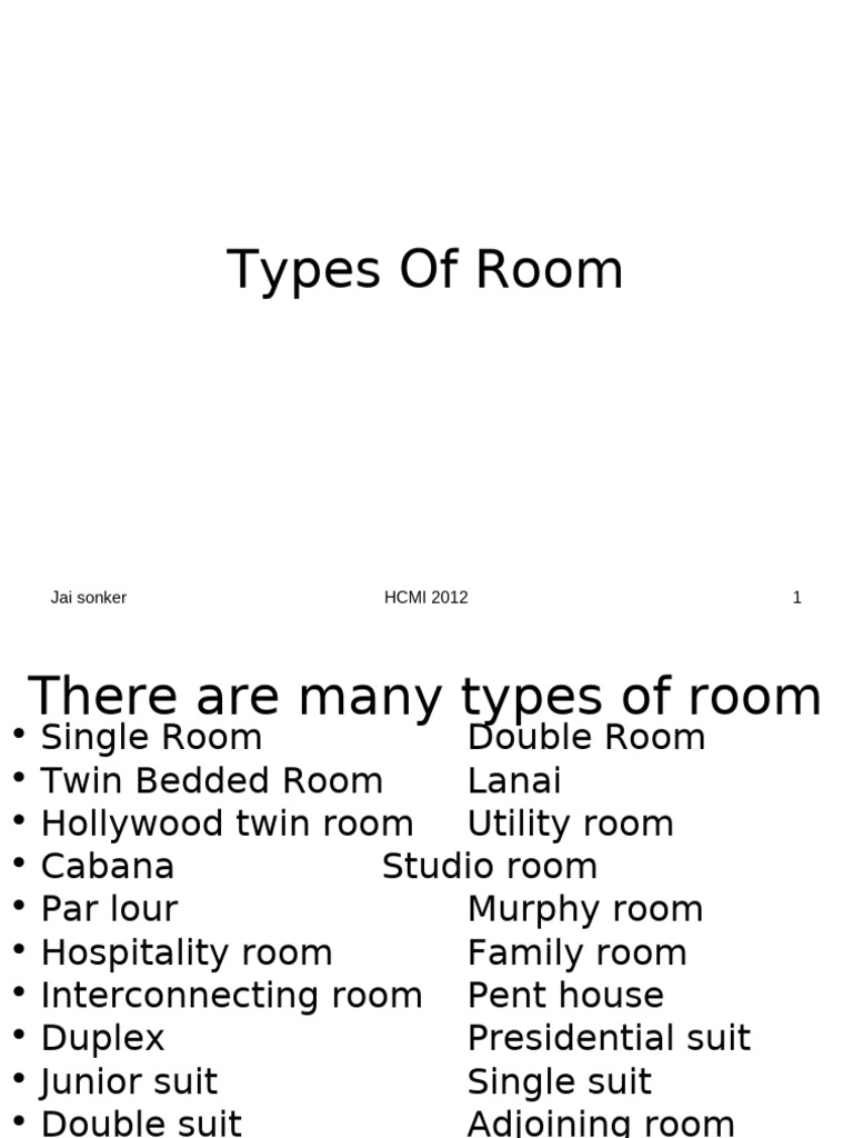Types of Rooms | PDF | Room | Home
