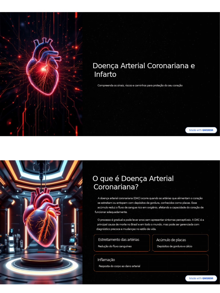 Doença Arterial Coronariana: Sintomas e Prevenção | PDF | Doença ...