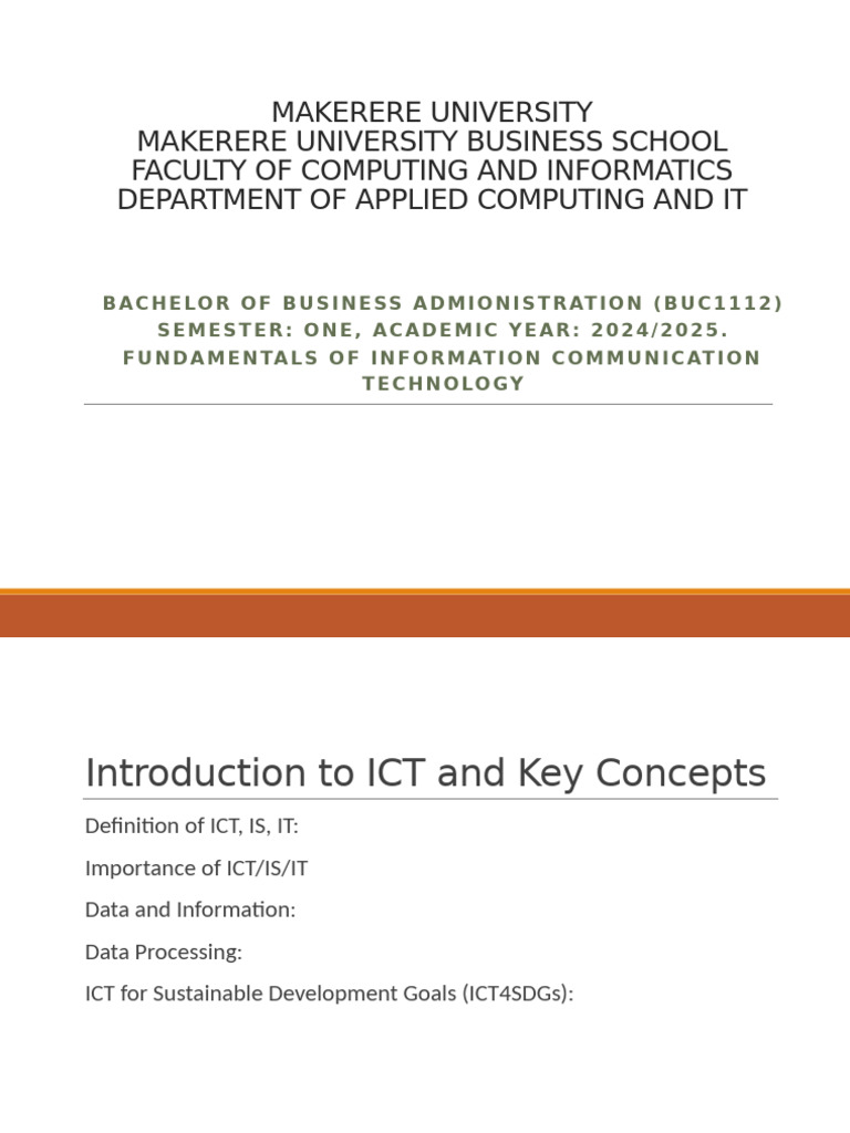 Introduction to ICT Concepts | PDF | Information | Information And ...