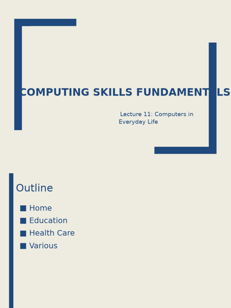 Computers in Everyday Life Overview | PDF