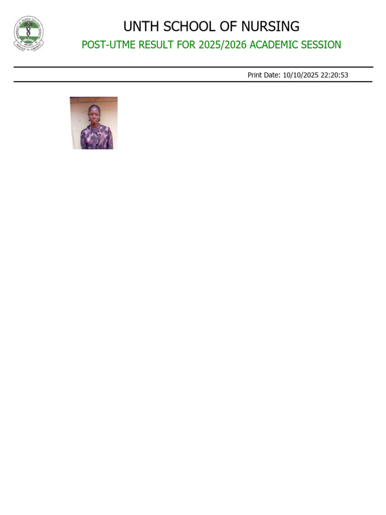 Un TH Postume Result Report | PDF