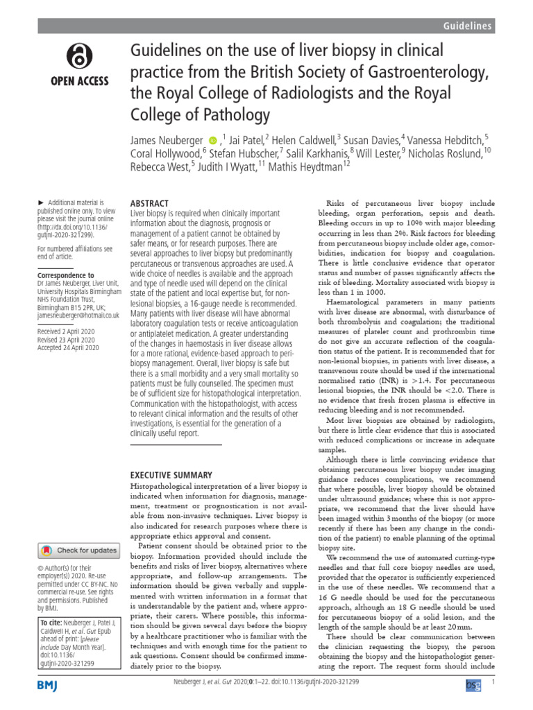 Liver Biopsy Aftercare Guidelines | PDF | Biopsy | Medical Specialties
