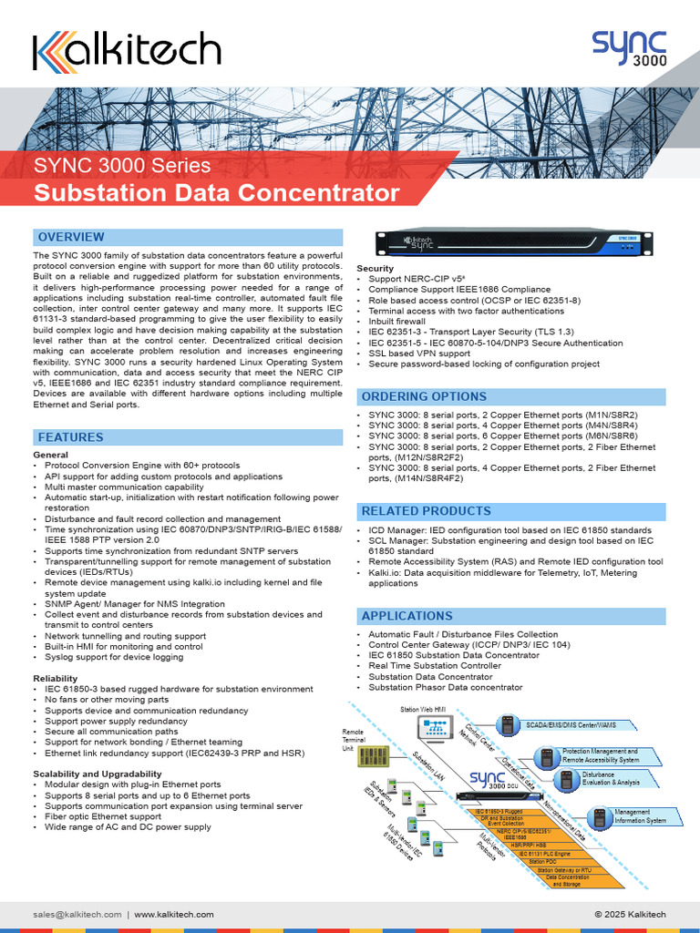 DS0140005 Kalkitech SYNC 3000 5.16.082025-Euro | PDF | Transport Layer ...