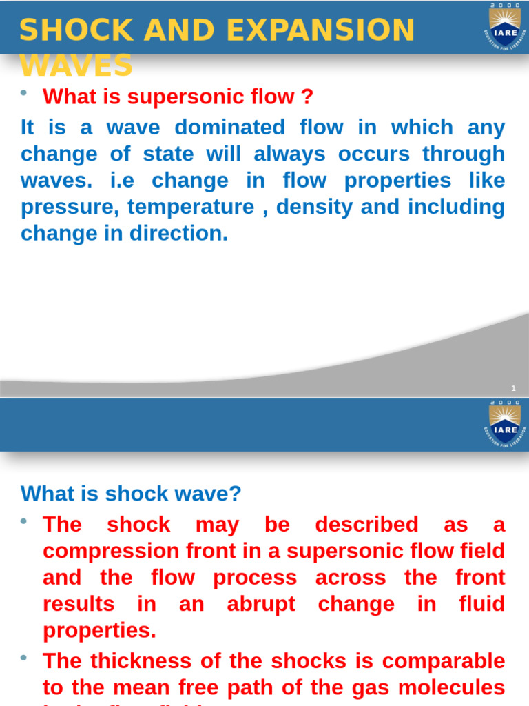 Understanding Shock and Expansion Waves | PDF | Shock Wave | Mach Number
