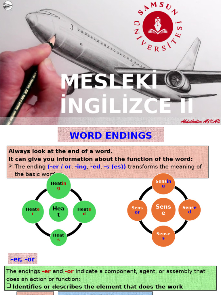 Understanding Word Endings in English | PDF | Word