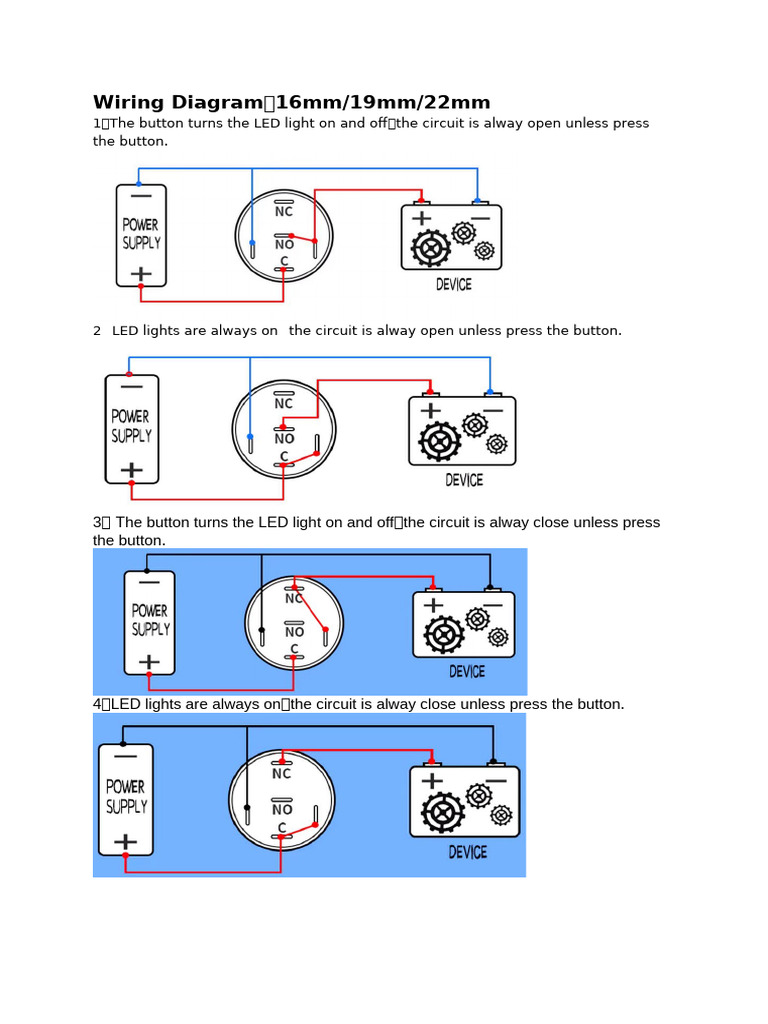 LED Wiring Diagram Guide | PDF
