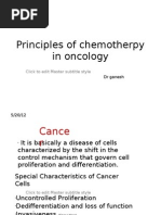 Principles of Chemotherpy in Oncology: Click To Edit Master Subtitle Style