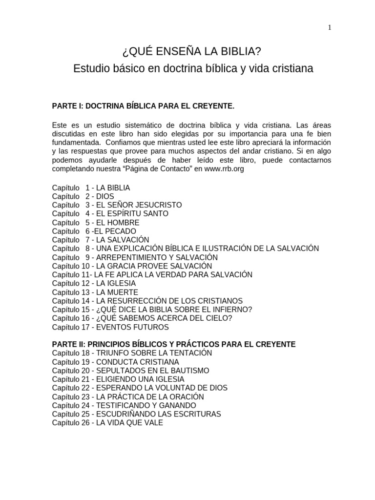 Doctrina Bíblica y Vida Cristiana | PDF | Cristo (título) | La ...
