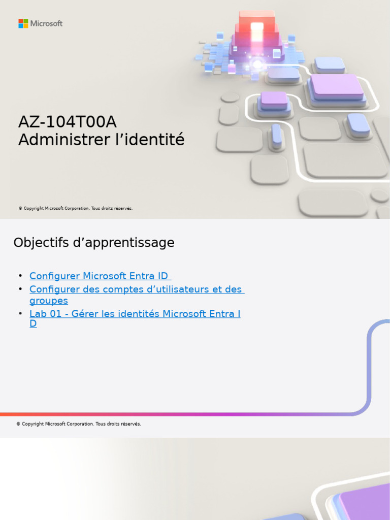 Gérer les identités avec Microsoft Entra ID | PDF | Microsoft | Cloud ...
