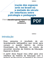 A Construção Dos Espaços Escolares No Brasil Na Primeira Metade Do Século 20: Interfaces Entre Psicologia e Pedagogia