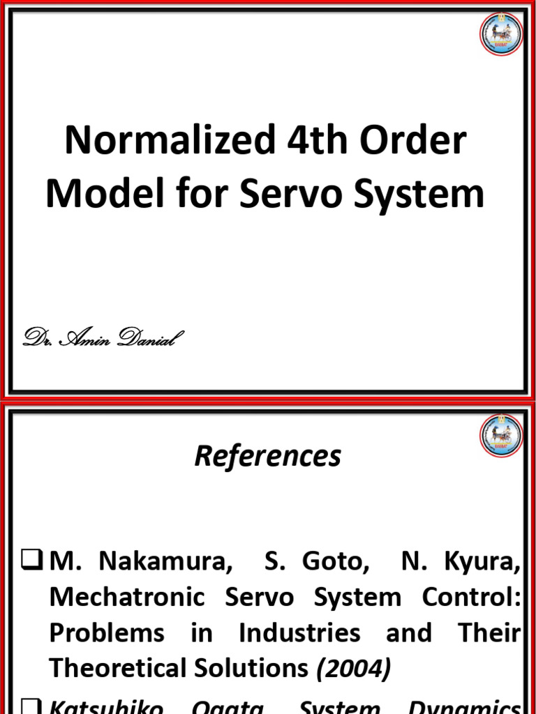 Lecture - 2-Normaized 4th Order Model For The Servo System | PDF ...