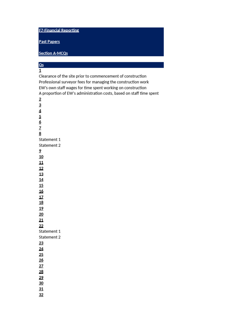 F7 Past Papers Practice Latest (1) | PDF | International Financial ...