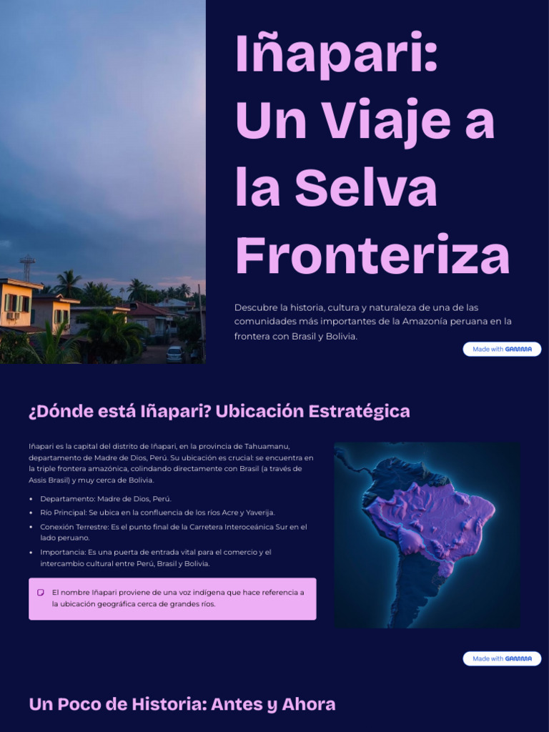 Inapari Un Viaje A La Selva Fronteriza | PDF | Perú | Selva amazónica