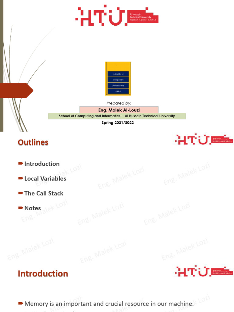 7.1.the Call Stack V2 | PDF | Variable (Computer Science) | Computer ...