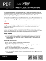 Redrafting, Editing & Proofreading Guide | PDF | Proofreading | Linguistics