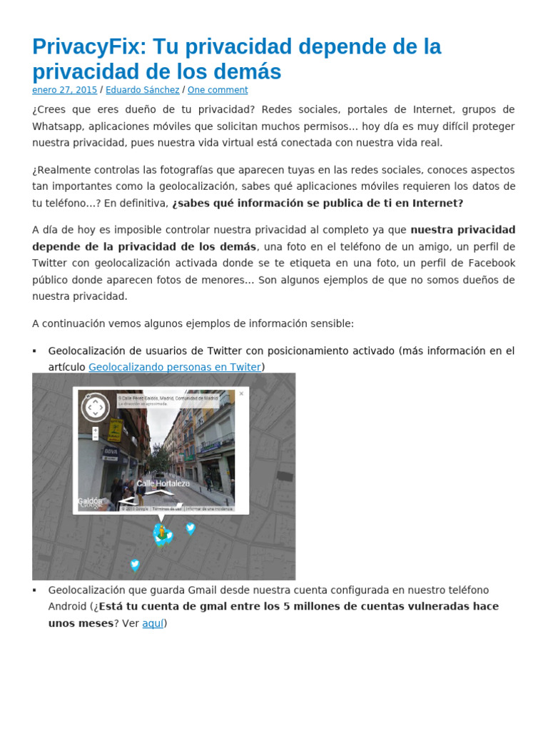 PrivacyFix: Protege tu privacidad online | PDF | Privacidad en internet ...