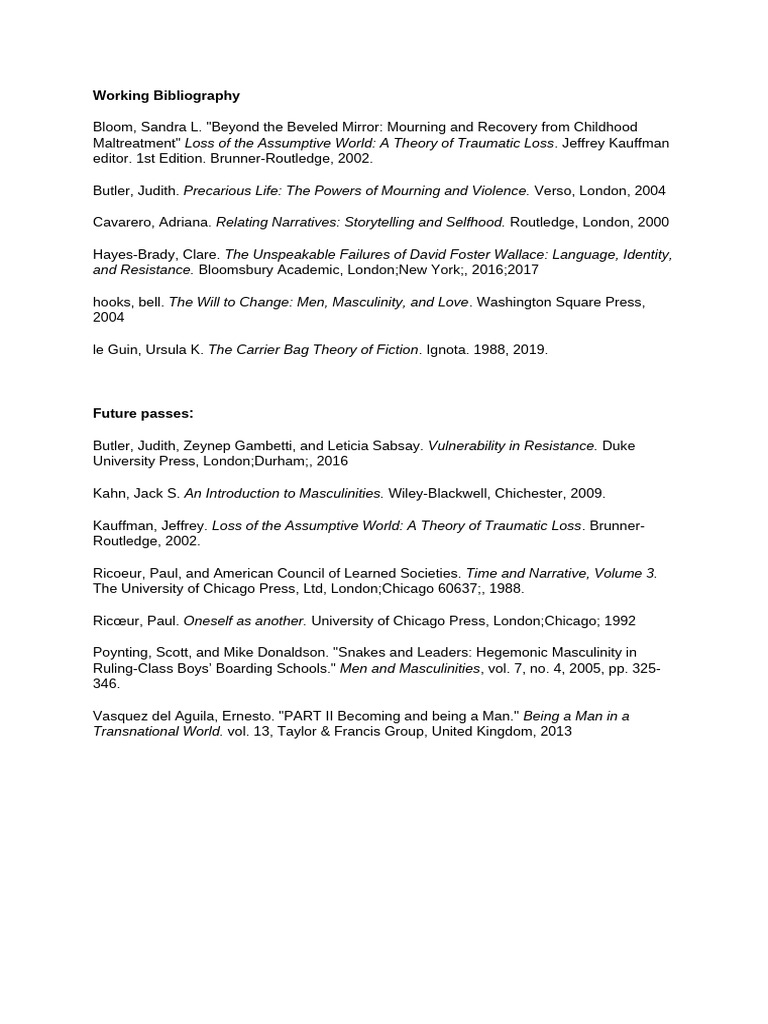 Working Bibliography - As of 14.05.2024 | PDF