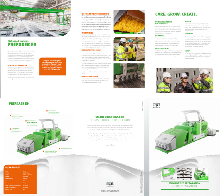 D2a638f8-Elematic Preparer E9 Brochure 2019 en | PDF | Dust | Concrete