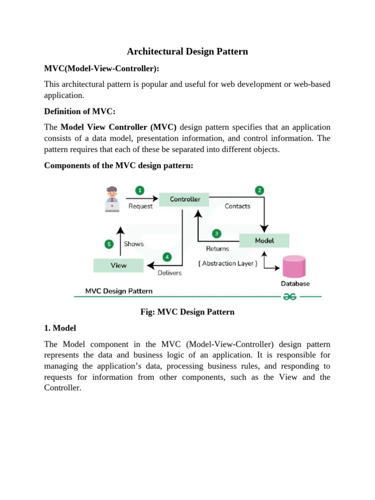 Understanding MVC Architecture in Web Apps | PDF | Model–View ...